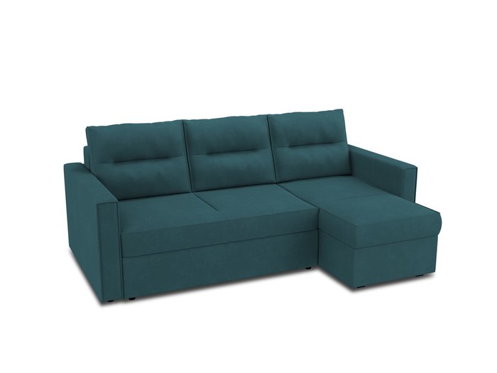 Угловой диван-кровать Macao сине-зеленого цвета - купить Угловые диваны по цене 72100.0