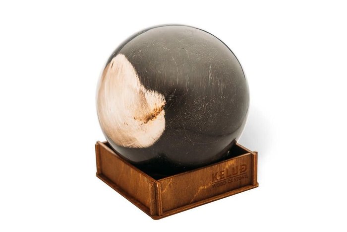 Декоративный шар из окаменелого дерева 383676 - купить Фигуры и статуэтки по цене 5150.0