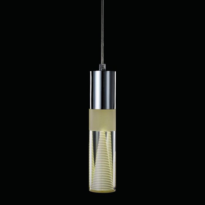 Подвесной светильник Illuminati Cappucci мс плафоном из прозрачного стекла с декоративным элементом внутри