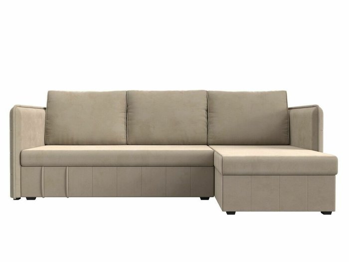 Угловой диван-кровать Слим бежевого цвета правый угол - купить Угловые диваны по цене 31999.0
