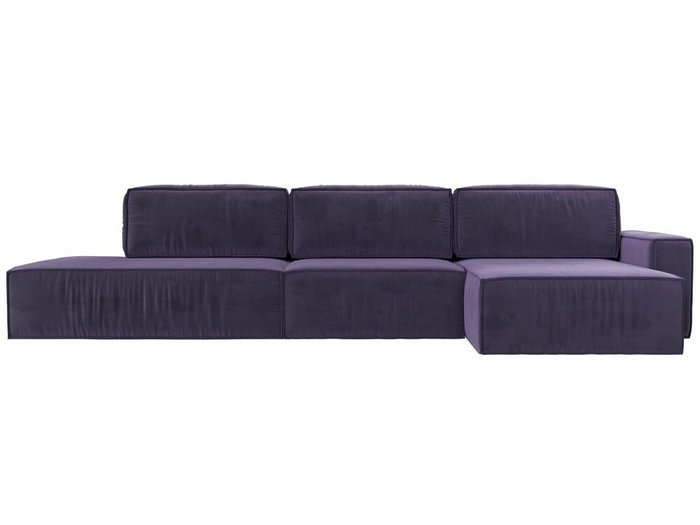 Угловой диван-кровать Прага модерн лонг темно-фиолетового цвета правый угол - купить Угловые диваны по цене 105999.0