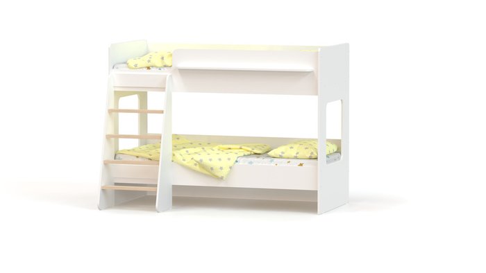 Двухярусная кровать Ridgimmi 8 80х180 белого цвета - купить Двухъярусные кроватки по цене 19150.0