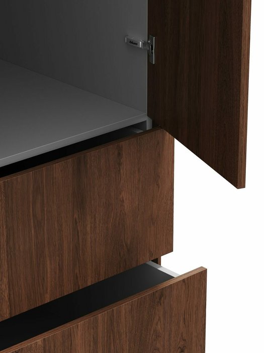 Шкаф Fargo коричневого цвета с двумя ящиками - лучшие Шкафы распашные в INMYROOM