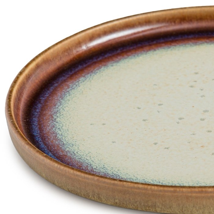 Комплект из четырех тарелок Liega 22 бежево-коричневого цвета - лучшие Тарелки в INMYROOM