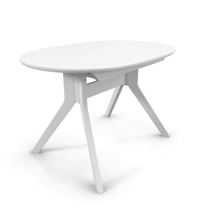 Раздвижной обеденный стол Mestre белого цвета  - лучшие Обеденные столы в INMYROOM