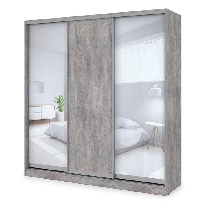 Шкаф-купе Comfort 24.1 серого цвета