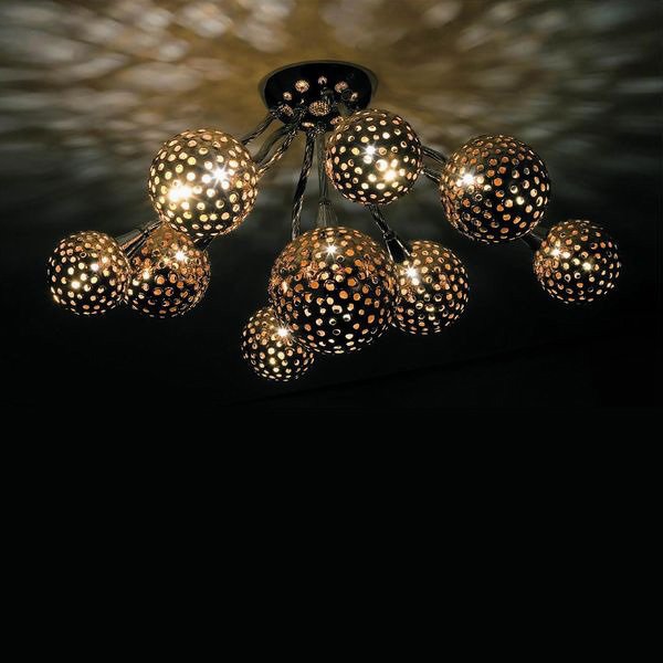 Потолочный светильник MM Lampadari Sfere в виде шаров с декоративными прорезями  - купить Потолочные люстры по цене 157340.0