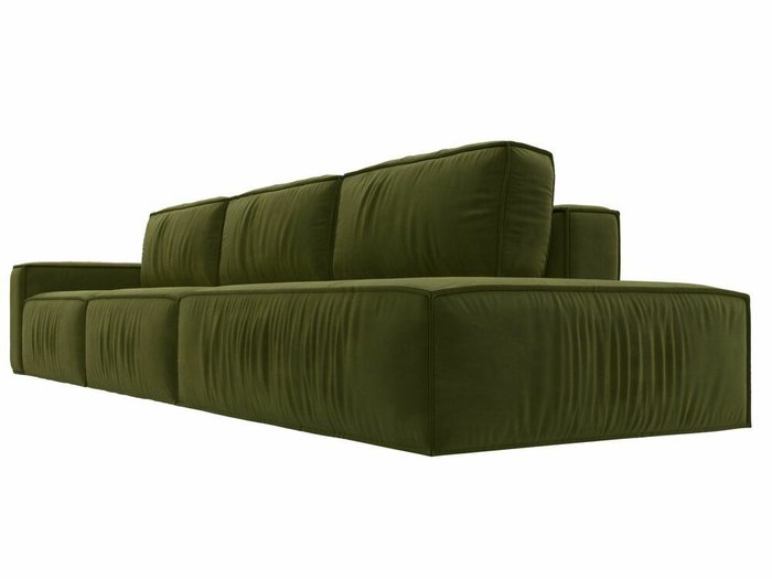 Диван-кровать Прага Модерн Лонг зеленого цвета подлокотник слева - лучшие Прямые диваны в INMYROOM