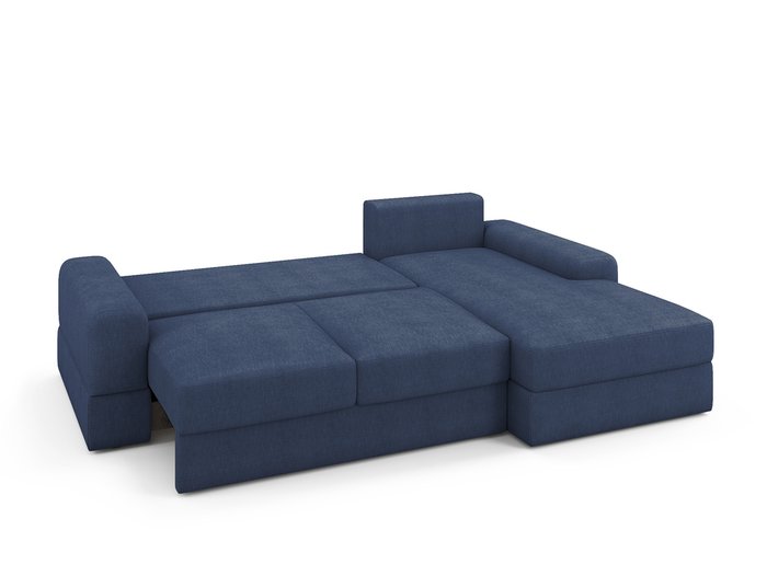 Угловой диван-кровать Elke правый темно-синего цвета - купить Угловые диваны по цене 86100.0