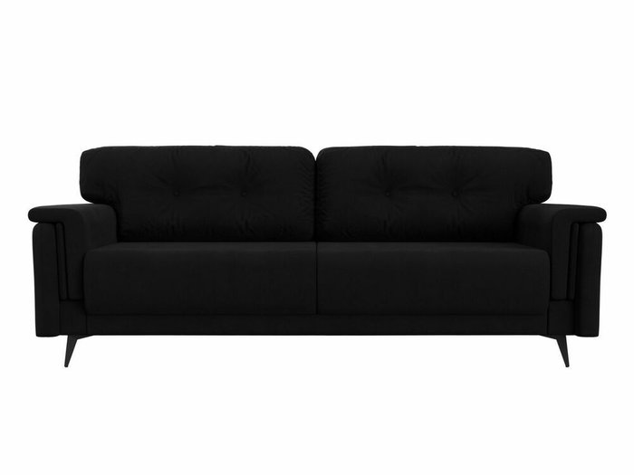 Прямой диван-кровать Оксфорд черного цвета - купить Прямые диваны по цене 63999.0