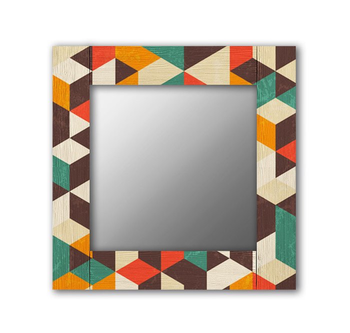 Настенное зеркало Брандо 50х65 бежевого цвета - купить Настенные зеркала по цене 13190.0