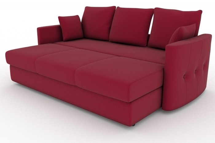 Прямой диван-кровать Луна красного цвета - купить Прямые диваны по цене 16000.0