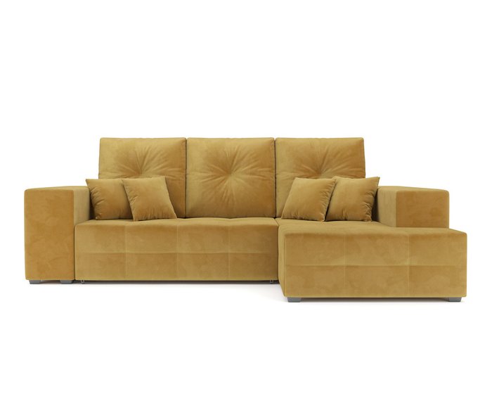 Угловой диван-кровать Монреаль желтого цвета правый угол - купить Угловые диваны по цене 39990.0