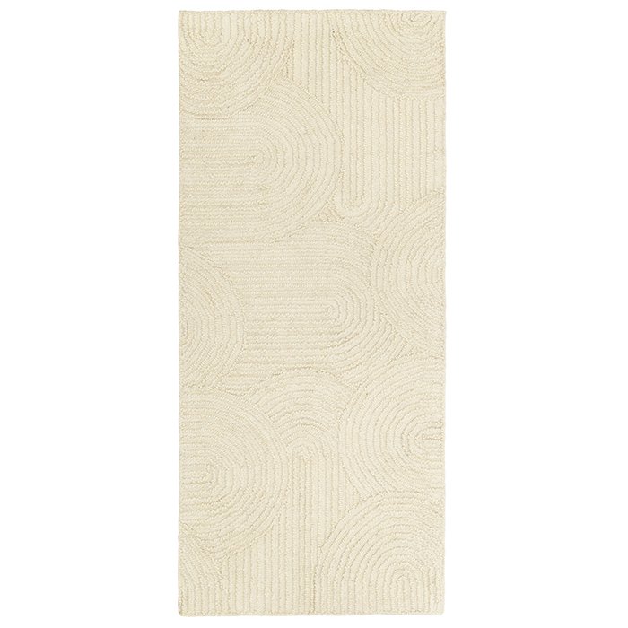 Ковер из шерсти Lucknow из коллекции Ethnic 70x160 бежевого цвета Ковер из шерсти Lucknow из коллекции Ethnic 70x160 бежевого цвета