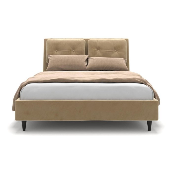 Кровать Freya  на ножках светло-коричневая 200х200 - лучшие Кровати для спальни в INMYROOM