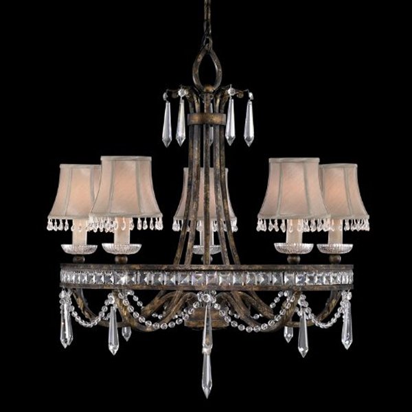 Подвеснпя Люстра Fine Art Lamps декорирована хрустальными подвесками и кулонами - лучшие Подвесные люстры в INMYROOM