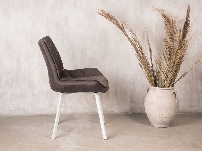 Стул с поворотным механизмов Capella серого цвета - лучшие Обеденные стулья в INMYROOM