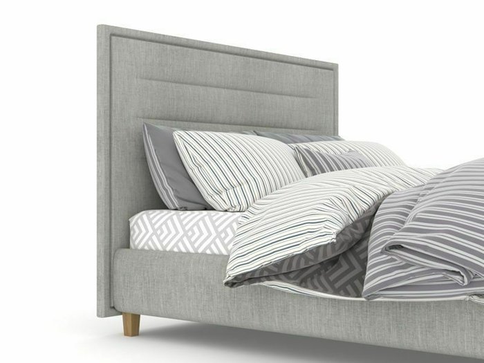 Кровать Дадли Box High 160х200 серого цвета с подъемным механизмом - лучшие Кровати для спальни в INMYROOM