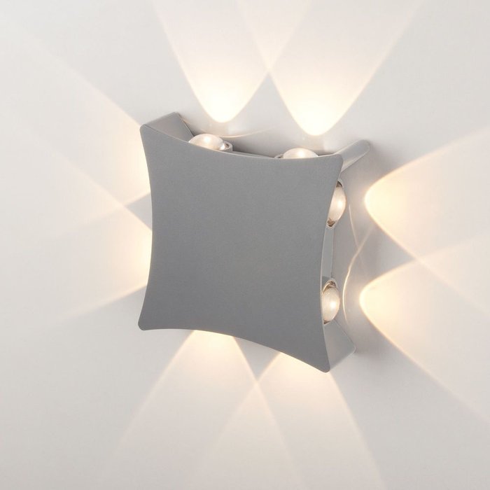 Настенный светодиодный светильник Twinky серого цвета - лучшие Настенные уличные светильники в INMYROOM
