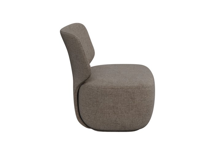 Кресло E5.2 в обивке из рогожки коричневого цвета - лучшие Интерьерные кресла в INMYROOM