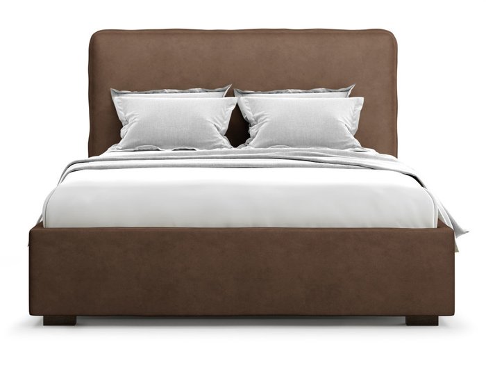 Кровать Brachano 140х200 коричневого цвета с подъемным механизмом 