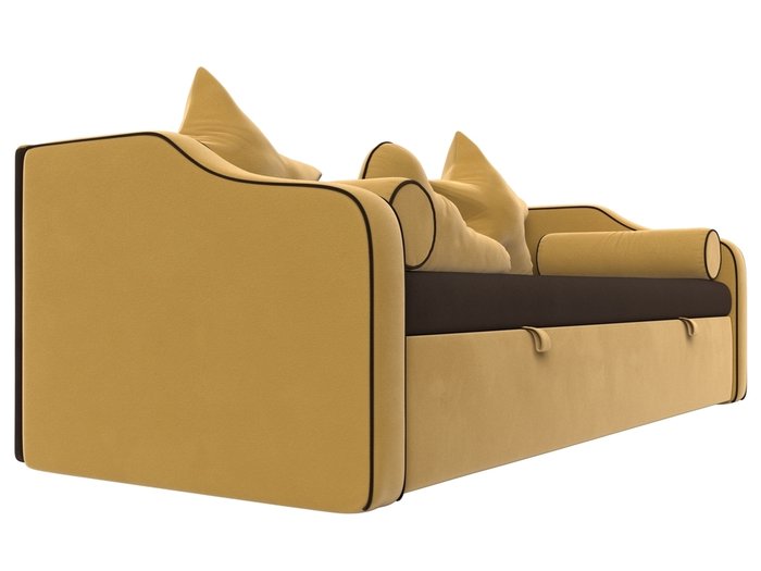 Прямой диван-кровать Рико желто-коричневого цвета - лучшие Прямые диваны в INMYROOM