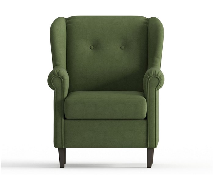 Кресло из велюра Леон темно-зеленого цвета - купить Интерьерные кресла по цене 15990.0