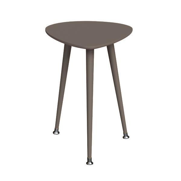 Приставной стол Капля серо-коричневого цвета