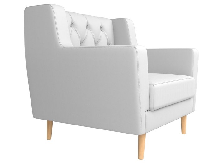 Кресло Брайтон Люкс белого цвета (экокожа) - лучшие Интерьерные кресла в INMYROOM