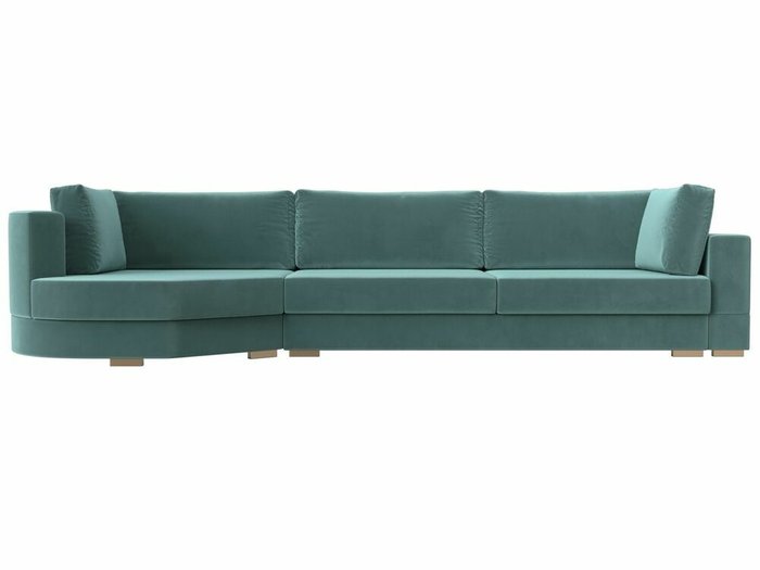Угловой диван-кровать Лига 026 бирюзового цвета левый угол - купить Угловые диваны по цене 88999.0