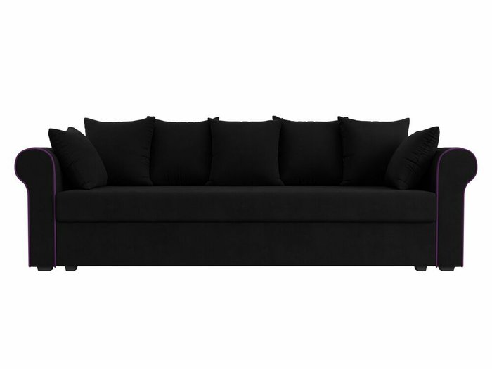 Прямой диван-кровать Рейн черного цвета - купить Прямые диваны по цене 28999.0