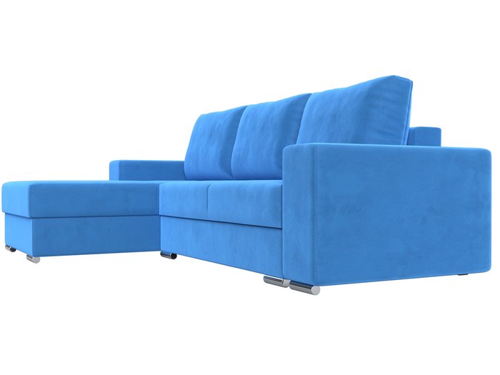 Угловой диван-кровать Дрезден голубого цвета левый угол - лучшие Угловые диваны в INMYROOM