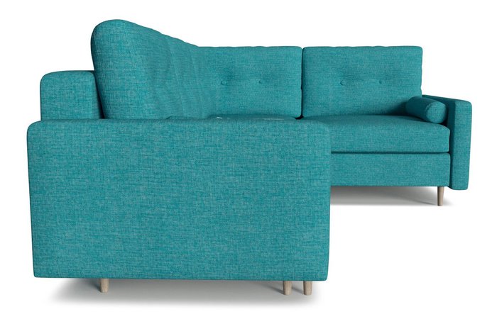 Диван-кровать модульный угловой Белфаст голубого цвета - лучшие Угловые диваны в INMYROOM