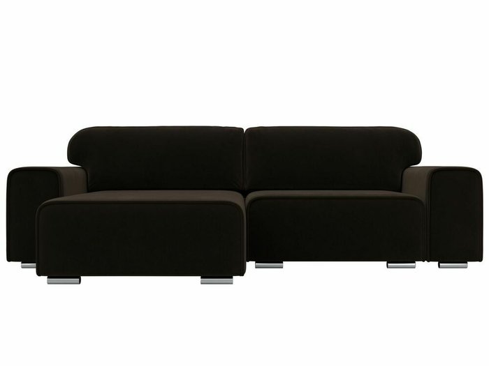 Угловой диван-кровать Лига 029 темно-коричневого цвета левый угол - купить Угловые диваны по цене 63999.0