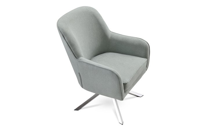 Кресло с поворотным механизмом Molly цвета мята - лучшие Интерьерные кресла в INMYROOM