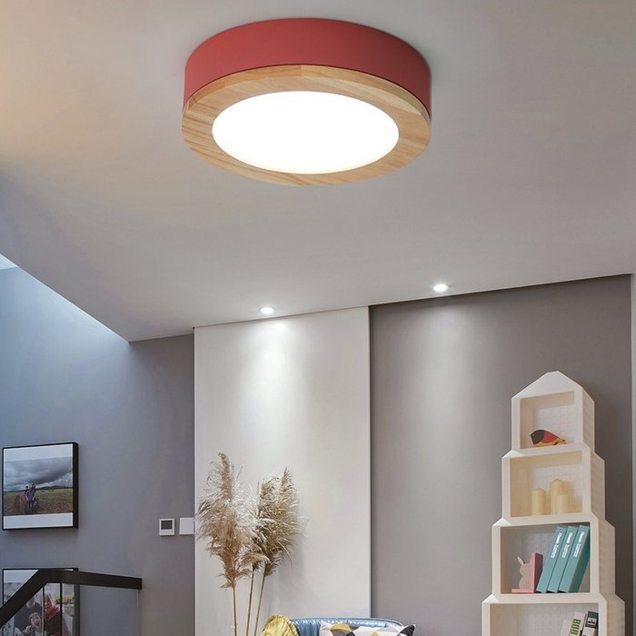 Потолочный светильник Wudda серо-бежевого цвета - лучшие Потолочные светильники в INMYROOM