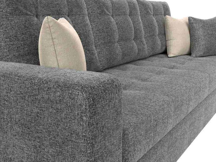 Прямой диван-кровать Ливерпуль серого цвета - лучшие Прямые диваны в INMYROOM