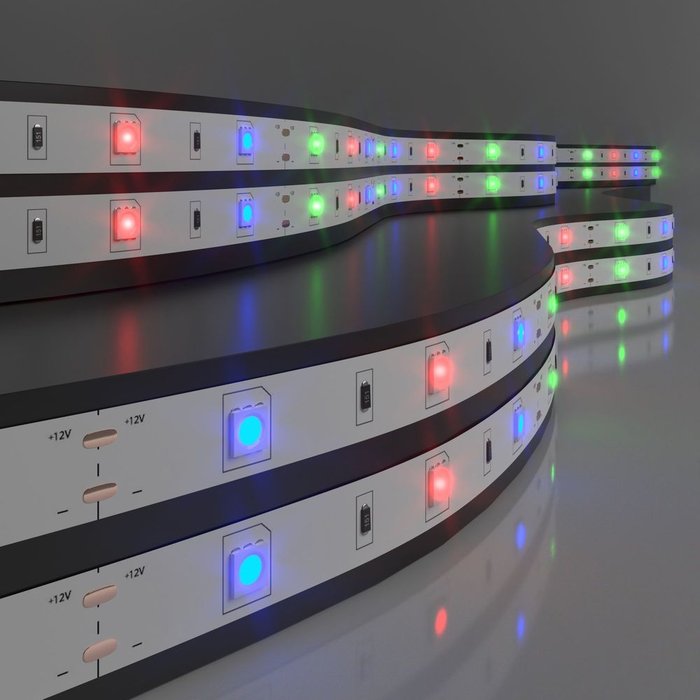 Комплект светодиодной ленты Бегущая волна 12 В 7,2 Вт/м 30 Led/м IP20 RGB Комплект светодиодной ленты Бегущая волна 12 В 7,2 Вт/м 30 Led/м IP20 RGB