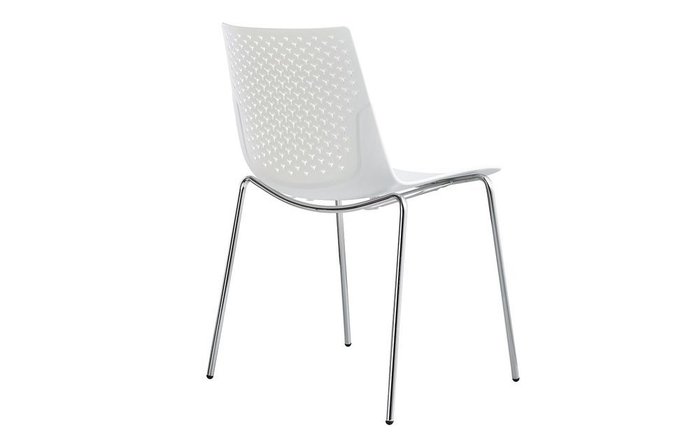 Стул Адэна с белым пластиковым сидением - лучшие Обеденные стулья в INMYROOM