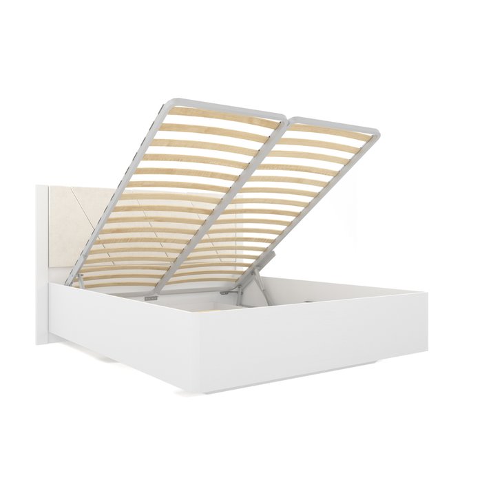 Кровать Селеста 160х200 с подъемным механизмом белого цвета - лучшие Кровати для спальни в INMYROOM