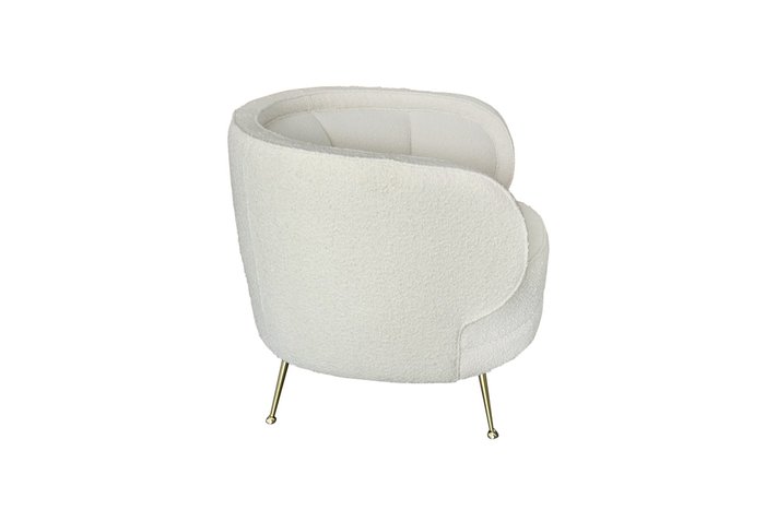 Кресло белого цвета на металлических ножках - лучшие Интерьерные кресла в INMYROOM