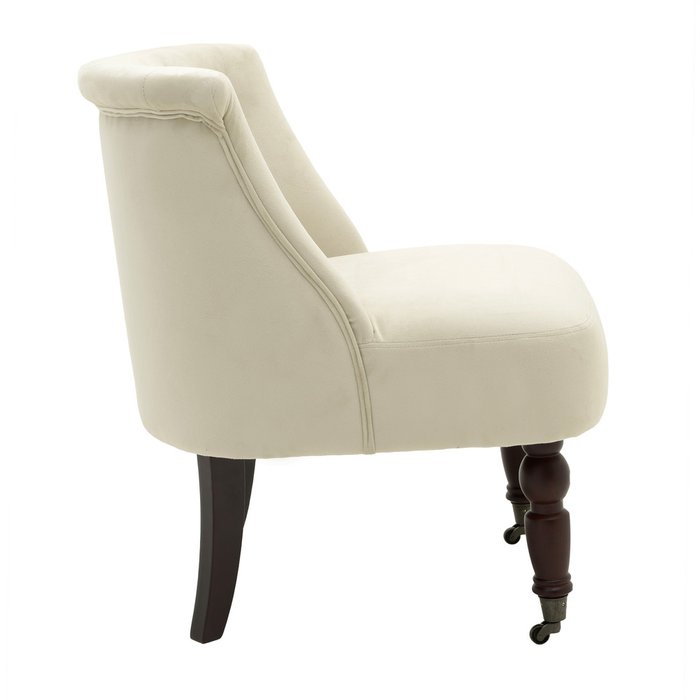 Кресло с обивкой из белой ткани  - купить Интерьерные кресла по цене 30040.0
