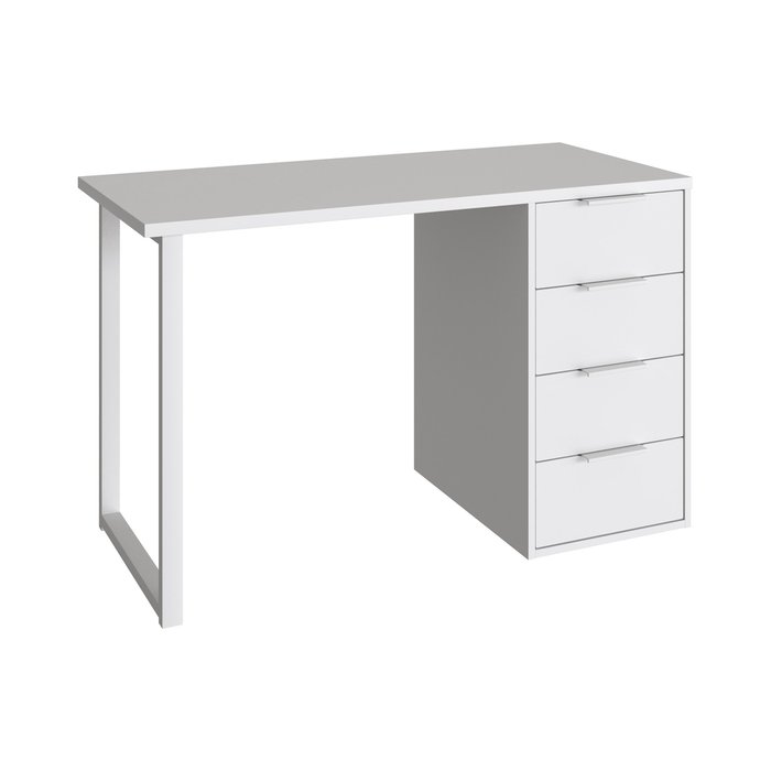 Письменный стол С-410 цвет белый структурный/меренга
