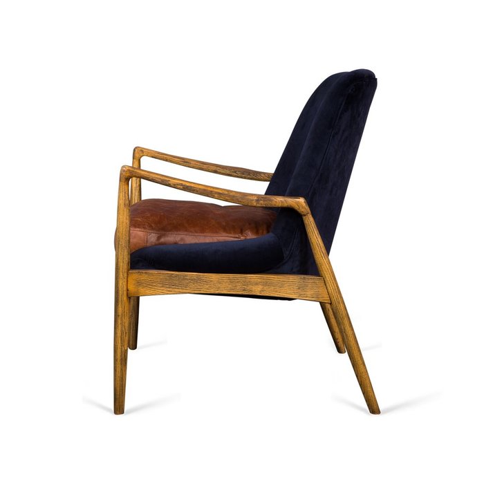 Кресло Forma с обивкой синего цвета  - купить Интерьерные кресла по цене 35141.0