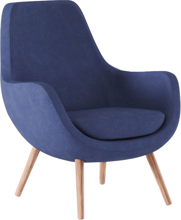 Кресло Лидия синего цвета
