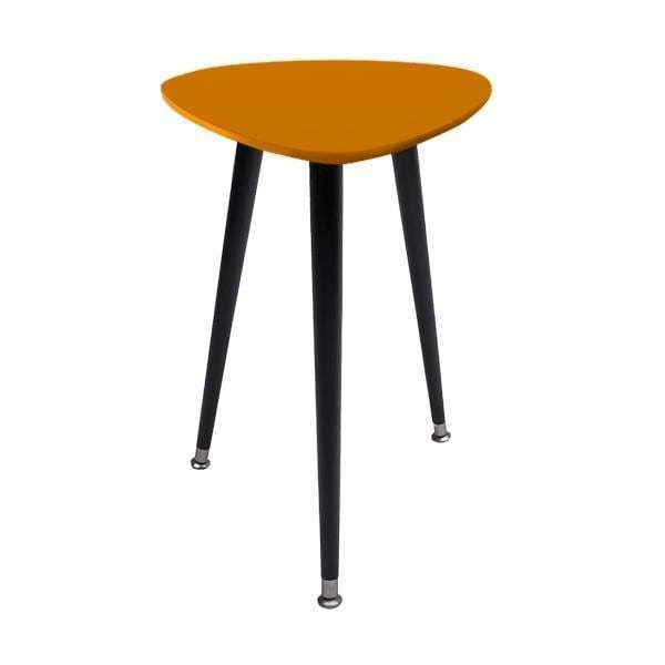 Приставной столик Капля со столешницей оранжевого цвета
