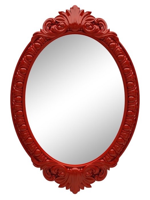 Настенное зеркало Эджил красного цвета