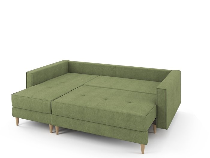 Угловой раскладной диван Отто  левый оливкового цвета - купить Угловые диваны по цене 77700.0