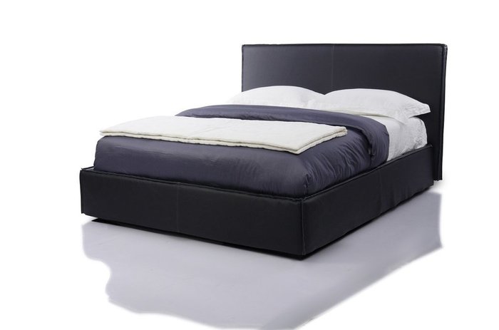 Кровать Mood 120х200 черного цвета с ортопедической решеткой