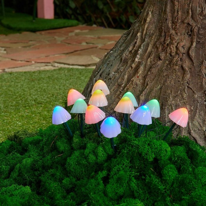 Светильник на солнечных батареях USL-S-830/PM020 MULTICOLOR MUSHROOMS SET12 (силикон, цвет белый) - купить Наземные светильники по цене 699.0 Светильник на солнечных батареях USL-S-830/PM020 MULTICOLOR MUSHROOMS SET12 (силикон, цвет белый) - купить Наземные светильники по цене 699.0
